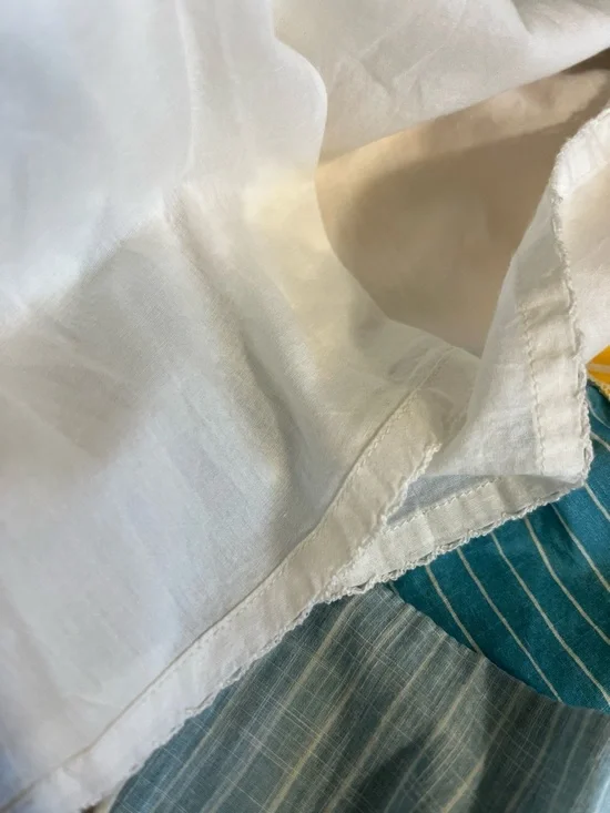 Anthropologie Maeve Pastel Rainbow Striped Cotton Lined Skirt - Picture 5 of 8